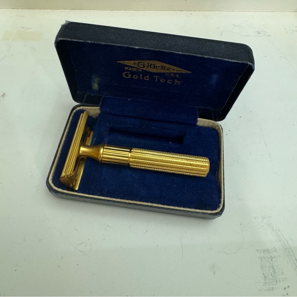 Gillette Gold Tech Men's Razor Vintage - Picture 2 of 11